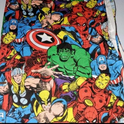 Marvel comic cotton childrens fabric