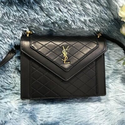 Black YSL Saint Laurent Gaby Envelope Bag