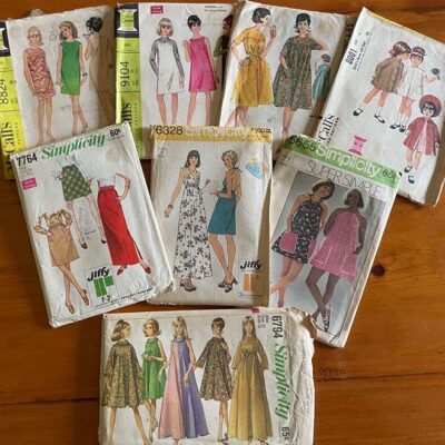 Lot 8 Vintage Sewing Patterns 1960s 1970s Mod Dresses Skirts Simplicity McCall’s