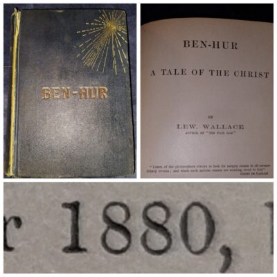 Rare! Antique 1880 1st Ed. Ben-Hur A Tale of the Christ by Lew Wallace HB Book