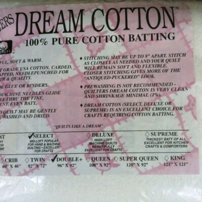 NIP Quilters Dream Cotton Batting 96×92 Full/Double + Size