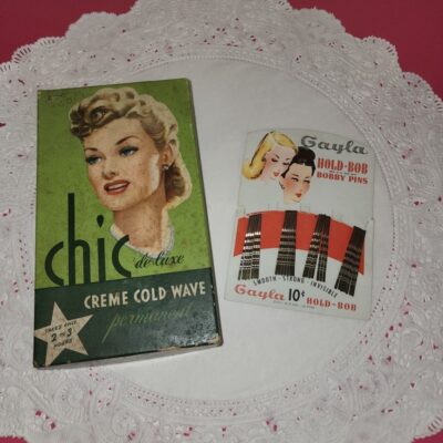 Vintage Bathroom Lot Gayla Hair Bobby Pins Chic Deluxe Permanent Curls