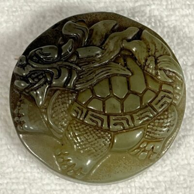 DRAGON TURTLE DIAGRAM DOUBLE SIDED PENDANT