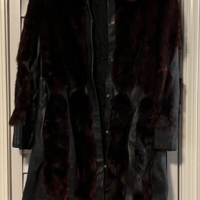 Vintage fur and leather coat