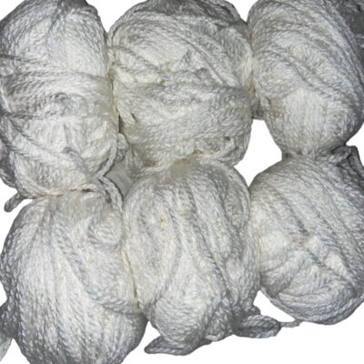 Lot of 6 Sprightly Yarns Acrylic Super Bulky Yarn White