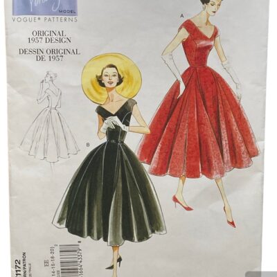 Vogue Vintage Pattern V1172 Womens Dresses V1172 Size 14-16-18-20 pinup dress