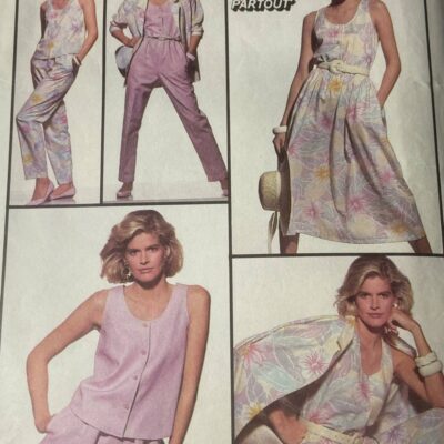 1987 Simplicity 7935 Misses Top Skirt Pants Shorts Jacket 6 – 20 Linen