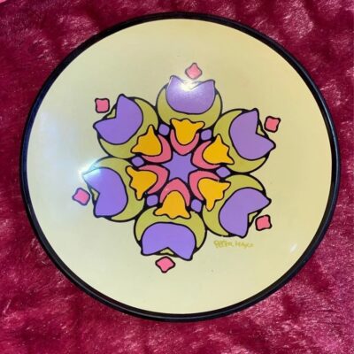 Vintage  Pop Art Peter Max GLASS bowl