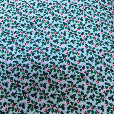 5 1/3 Yards Vintage Holly Fabric