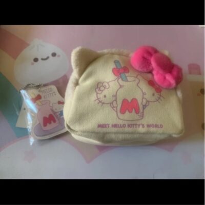 Strawberry Milk Sanrio Hello Kitty and Mimmy Pouch and Mirror: Meet Kitty World