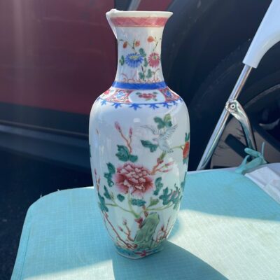 Chinese antique handmade Famille rose Vase