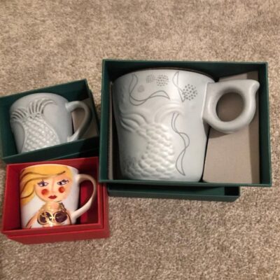 Limited edition starbucks siren mugs