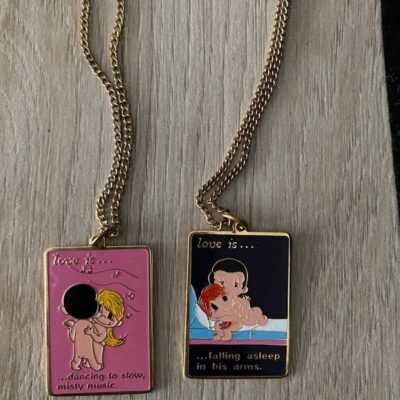 Love Is Vintage Cartoon Necklaces