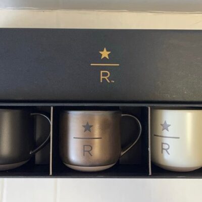 Starbucks Reserve 3oz ESPRESSO SHOT MUGS Cups BOX SET OF 3 NEW NIB!