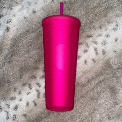 Starbucks 24oz hot pink studded cup