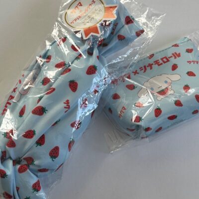 (2) Pouch Set of Sakuma Strawberry Collection X Cinnamoroll & Milk