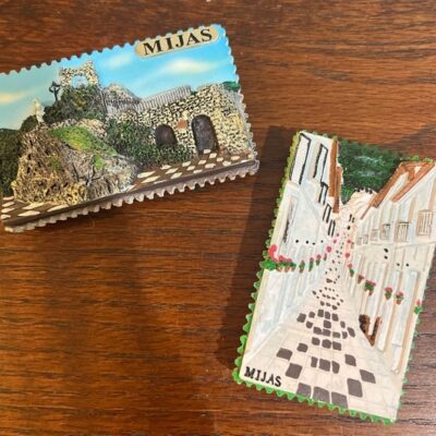 Lot of 2 Mijas Spain refrigerator magnets