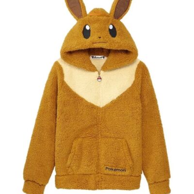 Pokemon Eevee Hoodie w/ Ear Fluffy Adult Size