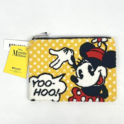 NWT Disney Loungefly Minnie Mouse YOO-HOO Chenille Zipper Pouch Carry Bag Wallet