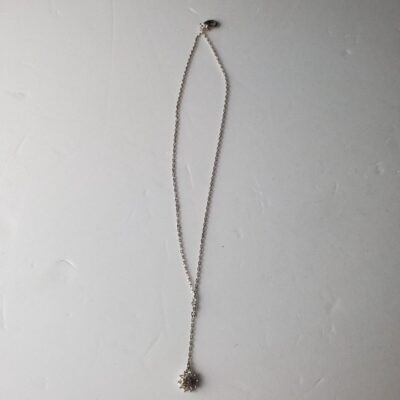 Avon SP 18″ Simulated Stone Vintage Signed Silver Chain Necklace