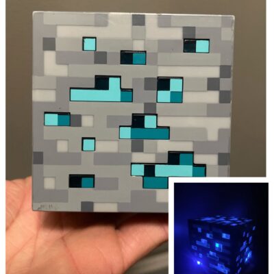 Minecraft Light-Up Blue Stone Diamond Ore