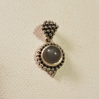 925 Sterling Gem Round Necklace PendantnNWOT