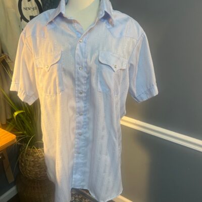 Vintage Panhandle Slim Western shirt short sleeve Pearl snaps men’s size 17