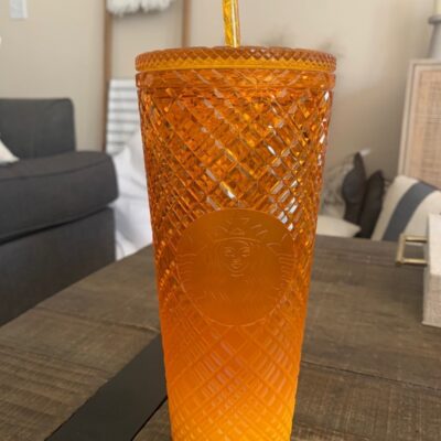 Starbucks Tumbler Mango Orange Jeweled-Summer ‘22