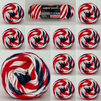 lot of 12 old-school americana super saver yarn