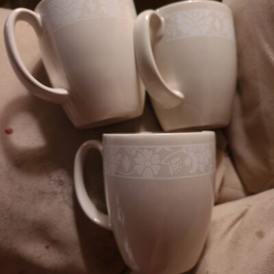 3 Corelle Whisper Mugs