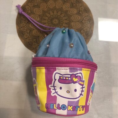 Vintage Sanrio 2006 Hello Kitty double decker purse drawstring bag rare