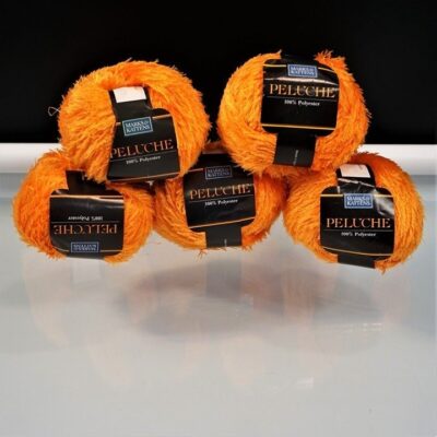 PELUCHE  Marks & Kattens Eyelash Fur Yarn Orange 252 / 72632 Spain 5 Skeins