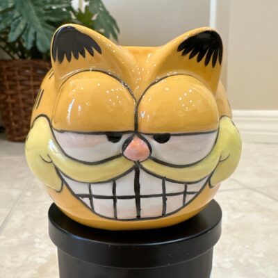 Vintage Garfield Cat Smiling Smile Face Ceramic Mug Cup Coffee