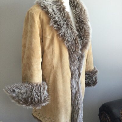 Dennis Basso Suede and Faux Fur jacket