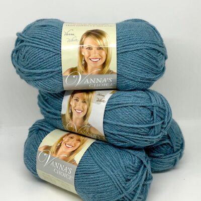 Lion Brand Yarn-Vanna’s Choice “Dusty Blue” (4 Skeins)