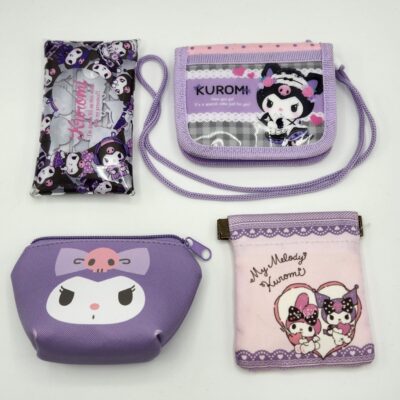 Sanrio – Kuromi Wallet + Pouches Bundle