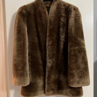 Napa Coat Genuine Dark Brown Real Fur Coat 80s Vintage from Spain by J. Rodrigue