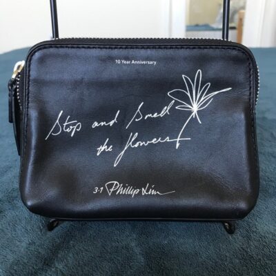 3.1 Phillip Lim 10th anniversary stop and smell the flower cosmetic pouch