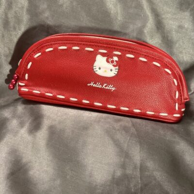 Red Leather Hello Kitty Pouch