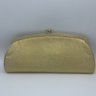 Vintage Gold Metallic Sparkly Clutch Evening Purse Bag MCM