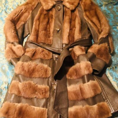 Vtg 60/70 Mink and leather coat /Jacket