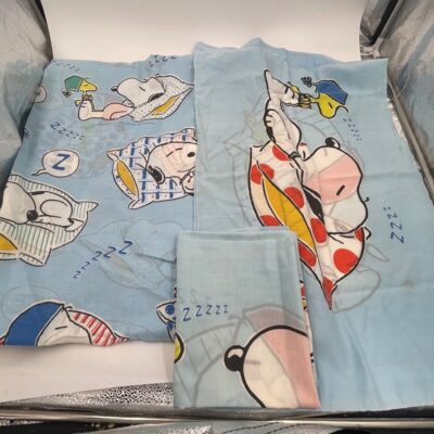 Vintage peanuts snoopy bed sheet set