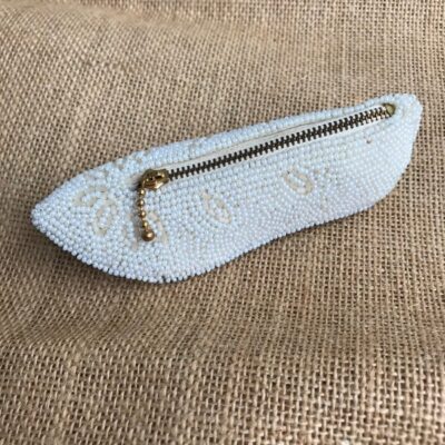 1910s 1920s vintage antique beaded coin pouch