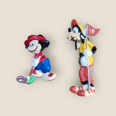 Vtg Mickey and Goofy golf magnets