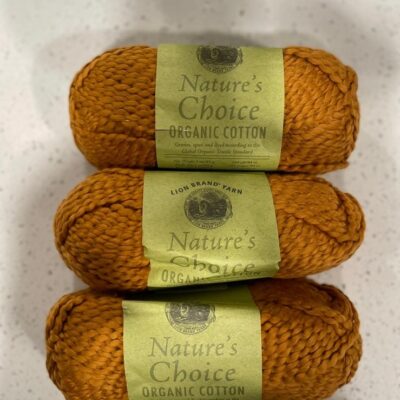 Lion Brand Nature Choice organic cotton spice color yarn 3 skeins