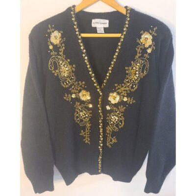 80’s Vintage Alfred Dunner Beaded Sweater Jacket