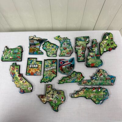 Souvenir U.S. State Map Refrigerator Fridge Magnets