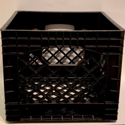 Vintage Dairy Farmers of America DFA Black Plastic Milk Crate Kansas City 13×13