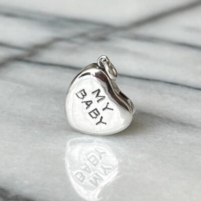 Sterling Silver Valentine Candy Heart “My Baby” Charm