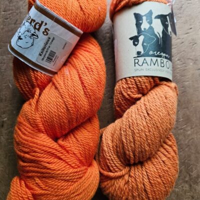 Rambouillet plant dyed shepherds wool yarn